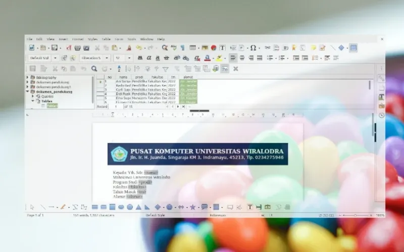  Pembuatan Mail Merge